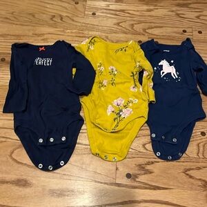 Navy and Yellow Bodysuit Trio